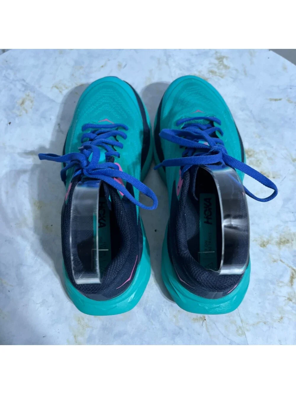 Hoka One One Zinal Women's Size 5.5 Running Shoes Blue Outdoor Vibram Sneakers
